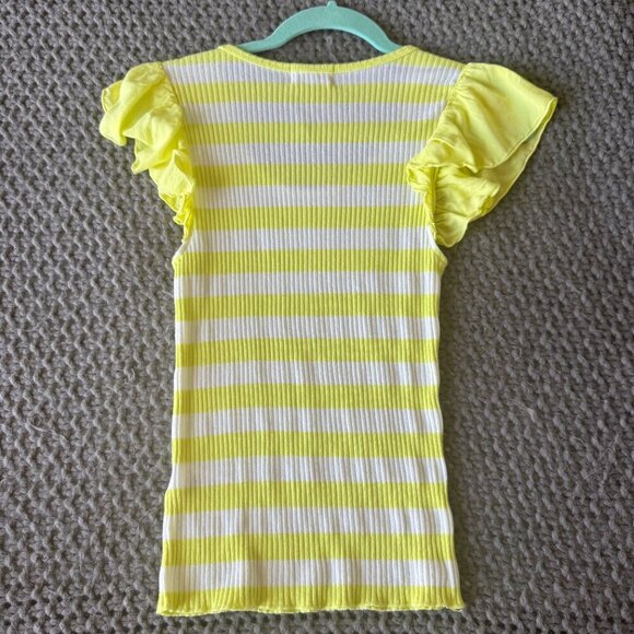 Anthropologie t.la Striped Flutter Top in Size Medium - Picture 6 of 9
